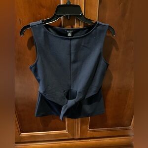 Ann Taylor Navy Sleeveless Top Size Xsmall